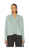 Free People X We The Free Tattered And Ruffled Top In Multi