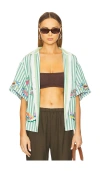 Free People X We The Free The Bird Shirt In French Green Combo