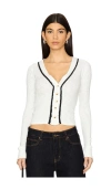 Free People Tipton Cardigan In Ivory Combo In White