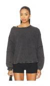 Free People Total Eclipse Oversize T-shirt In Gray