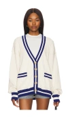 Free People X We The Free Varsity Cardi In Ecru