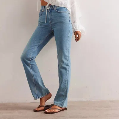 Free People Xena Slim Straight Jeans In Union Blue