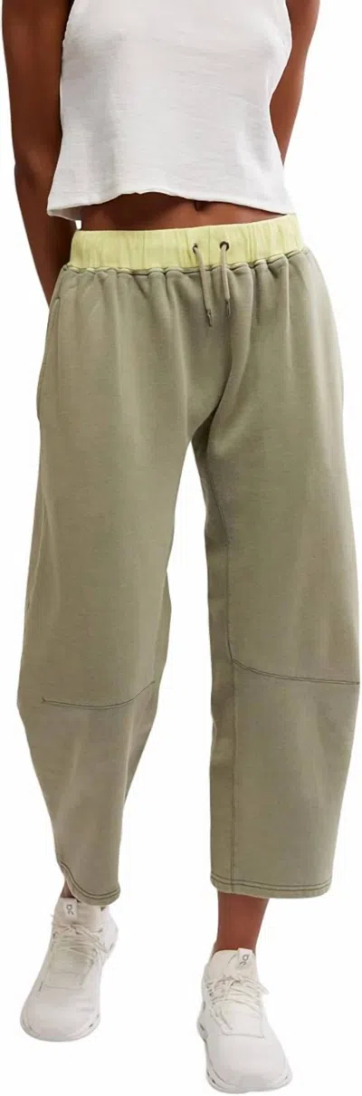 Free People You Wish Relaxed Pants In Sage Stone In Green