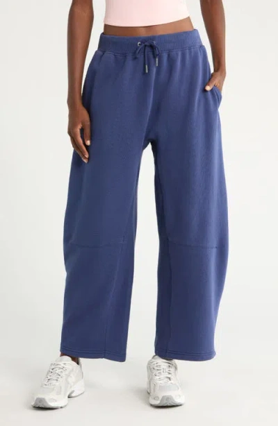 Free People You Wish Tie Waist Sweatpants In Blue
