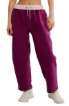 Free People You Wish Tie Waist Sweatpants In Purple