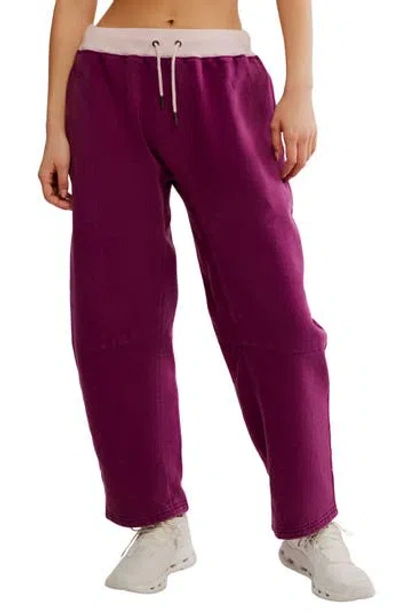 Free People You Wish Tie Waist Sweatpants In Purple