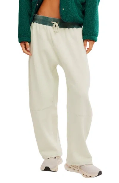 Free People You Wish Tie Waist Sweatpants In White