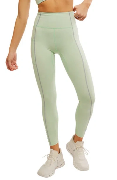 Free People You're A Peach Ankle Leggings In Green