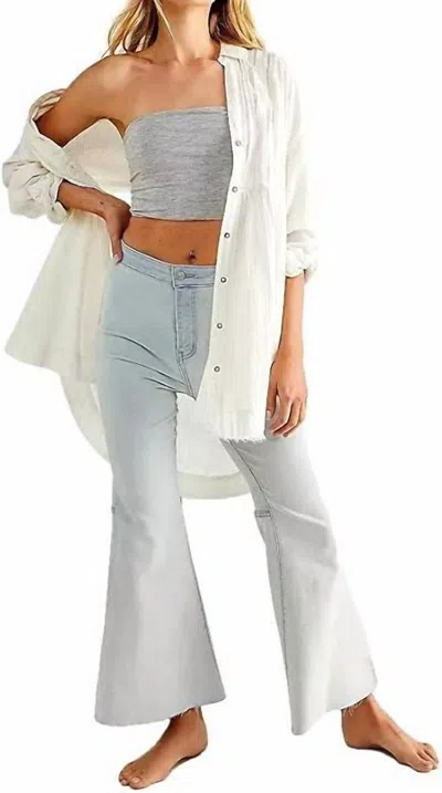 Free People Youthquake Crop Flare Jean In Bleachout