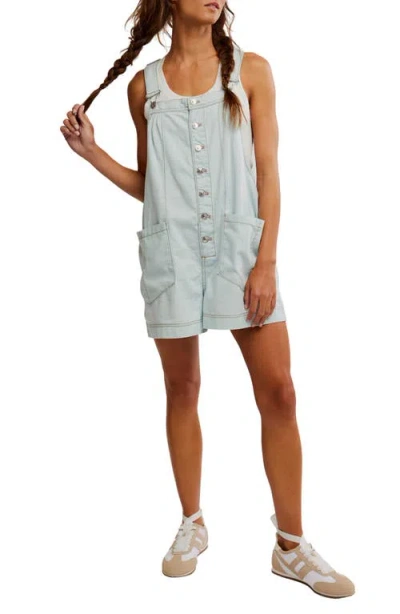 Free People You've Got The Love Short Overalls In Fade Into You