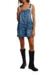 Free People You've Got The Love Short Overalls In Red