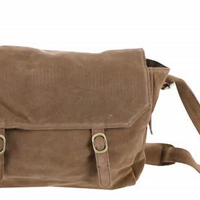 Free People Zahara Suede Messenger Bag In Bronze Age In Brown