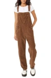 Free People Ziggy Corduroy Overalls In Wild Mustang