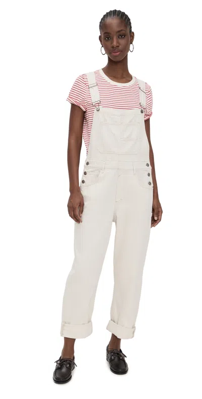 Free People Ziggy Denim Overal In Parchment