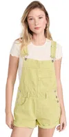 FREE PEOPLE ZIGGY SHORTALL ROMPER OVERALLS SUMMY LIME