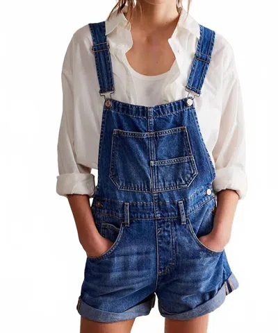Free People Ziggy Shortalls In Mantra In Blue