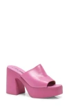 Free People Zoe Platform Slide Sandal In Pink Orchid
