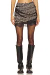 Free People Zoey Lace Mini Skirt In Black In Black