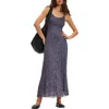 Free People Zoey Printed Low Back Maxi Slipdress In Navy Combo
