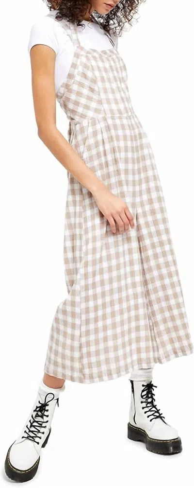 Free People Zuzu Romper In Neutral In Gold