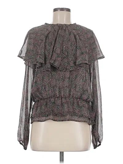 Pre-owned Free Press 3/4 Sleeve Blouse In Gray