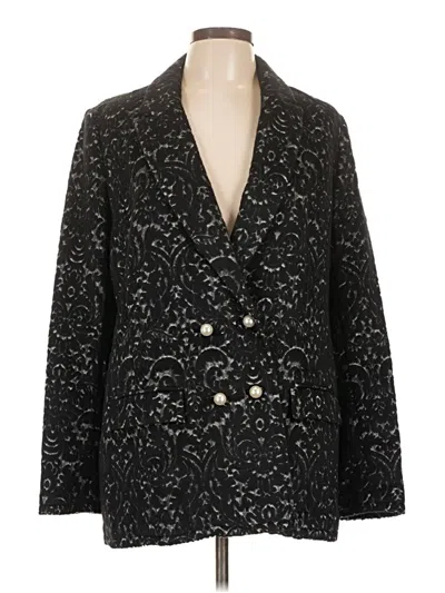 Pre-owned Free Press Blazer Jacket In Black