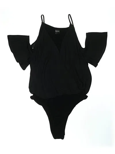 Pre-owned Free Press Bodysuit In Black