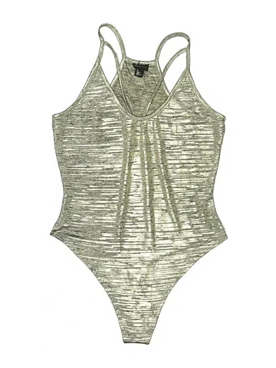 Pre-owned Free Press Bodysuit In Silver