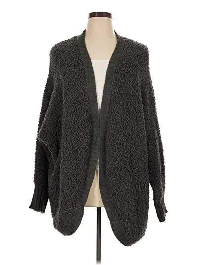 Pre-owned Free Press Cardigan Sweater In Gray