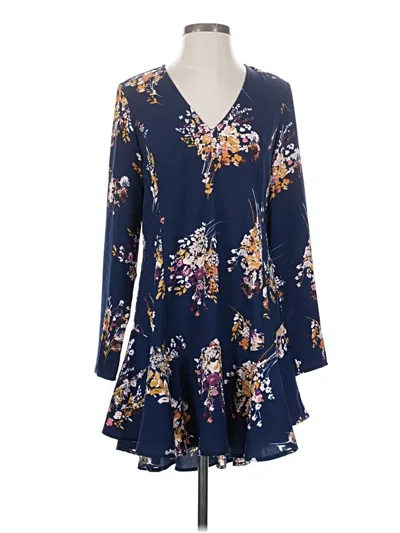 Pre-owned Free Press Casual Dress In Blue