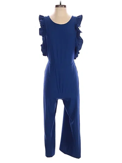 Pre-owned Free Press Jumpsuit In Blue