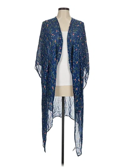 Pre-owned Free Press Kimono In Blue