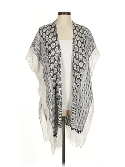 Pre-owned Free Press Kimono In Gray
