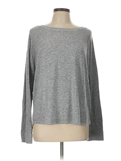 Pre-owned Free Press Long Sleeve T-shirt In Gray