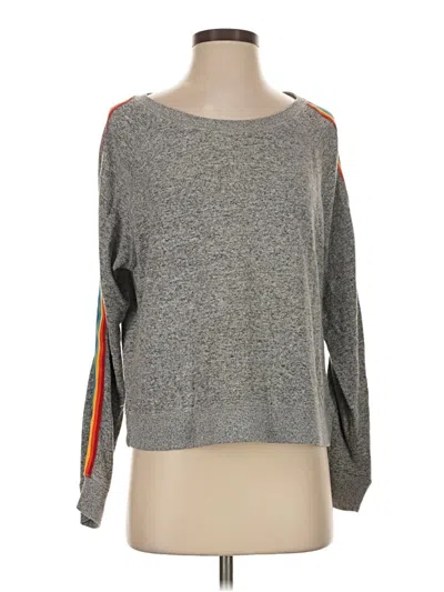 Pre-owned Free Press Long Sleeve T-shirt In Gray