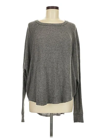Pre-owned Free Press Long Sleeve T-shirt In Gray