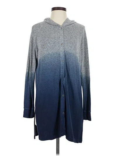 Pre-owned Free Press Poncho In Blue