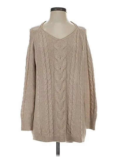 Pre-owned Free Press Pullover Sweater In Brown