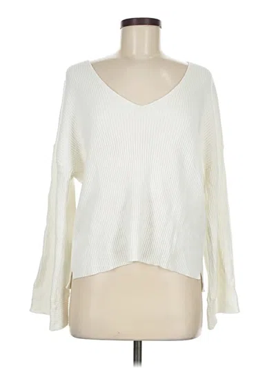 Pre-owned Free Press Pullover Sweater In White