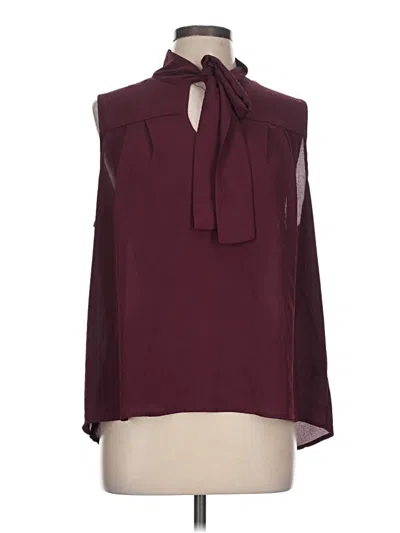 Pre-owned Free Press Sleeveless Blouse In Burgundy