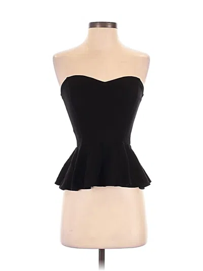 Pre-owned Free Press Sleeveless Top Black Strapless Neckline Tops