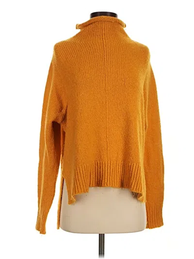 Pre-owned Free Press Turtleneck Sweater In Orange