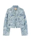 Free Refills Distressed Denim Jacket In Blue