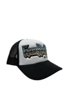 Free Refills Embroidered Mesh-detail Trucker Hat In White