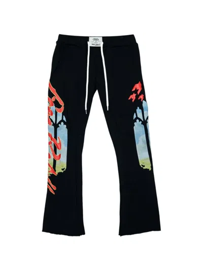 Free Refills Graphic Print Track Pants In Black