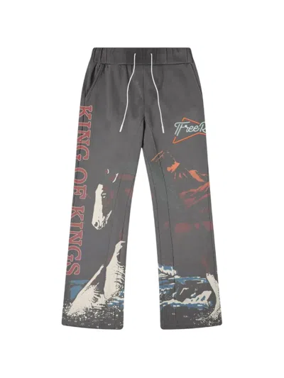 Free Refills Graphic-print Trousers In Gray