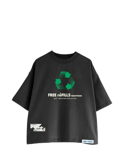 Free Refills Graphic T-shirt In Blue
