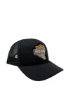 Free Refills Harley Embroidered-logo Trucker Cap In Black