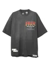 Free Refills Kiss Graphic-print Cotton T-shirt In Gray