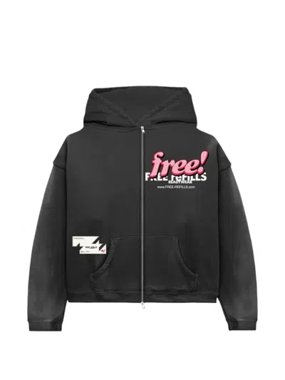 Free Refills Tabloid Graphic Hoodie In Gray
